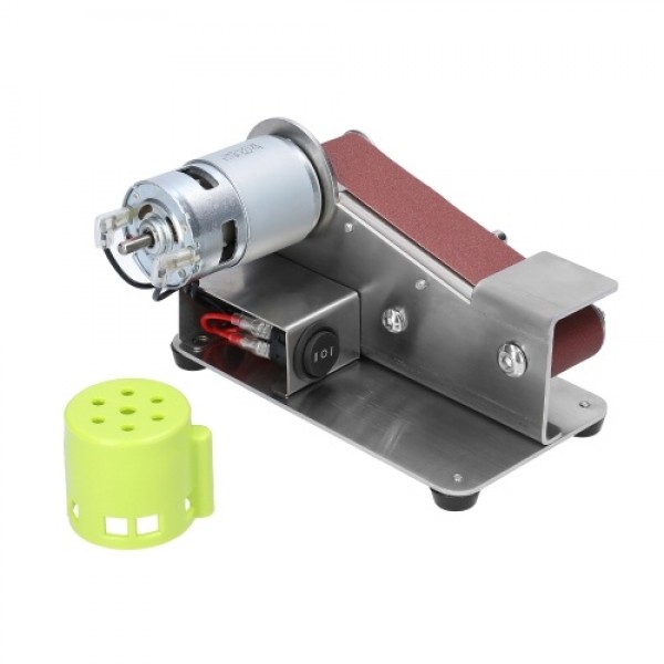 Multifunctional Grinder Mini Electric Belt Sander DIY Polishing Grinding Machine Cutter Edges Sharpener with 10pcs 30mm Sanding 