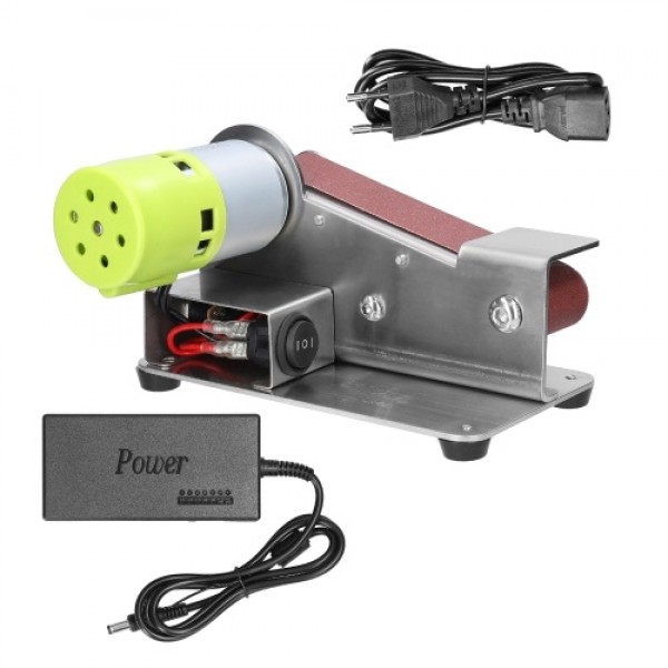 Multifunctional Grinder Mini Electric Belt Sander DIY Polishing Grinding Machine Cutter Edges Sharpener with 10pcs 30mm Sanding 