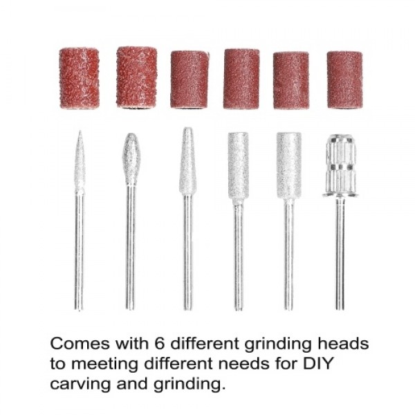 USB Power Supplys Handheld Mini Electric Grinder Nail Gelatum Removing Tool Manicure Machine Speed Adjustable Grinding Rotary To