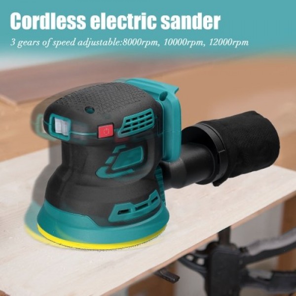Cordless Electric Sander 8000/10000/12000rpm 3 Speed Gears Adjustable Wood Grinder Polisher Multifunctional Polishing Grinding M