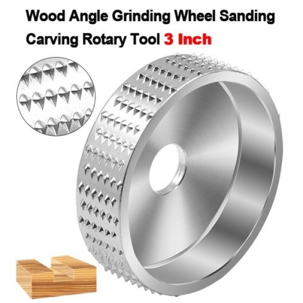 3 Inch Wood Carving Disc for Angle Grinder and Electric Hand Drill Wood Shaping Disc Wood Angle Grinding Wheel Sanding Rotary To