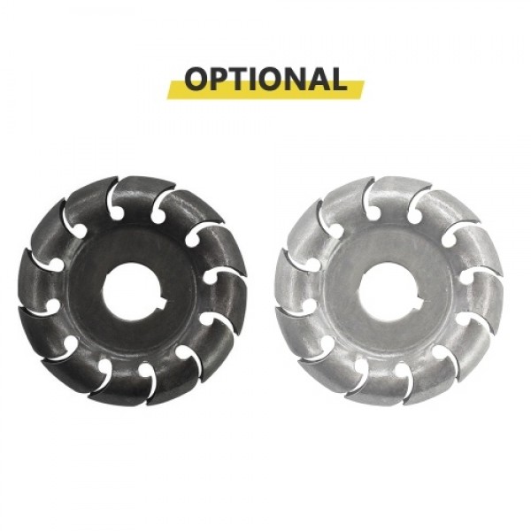 Wood Carving Disc Angle Grinder Wheel Disc 2.56 Inch 12 Teeth Wood Polishing Shaping Wheel Grinding Disc with 5/8 Inch Arbor