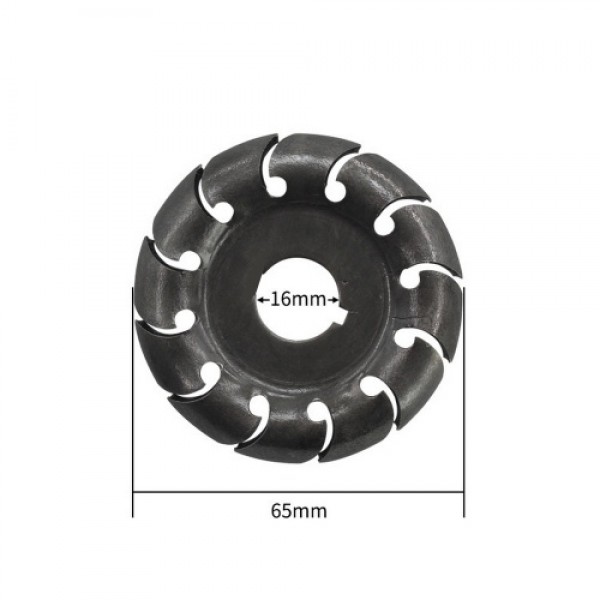 Wood Carving Disc Angle Grinder Wheel Disc 2.56 Inch 12 Teeth Wood Polishing Shaping Wheel Grinding Disc with 5/8 Inch Arbor