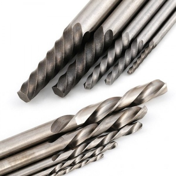 10PCS Screw Extractor &amp; Hand Drill Bit Set Portable Damaged Screw Broken Bolt Remover Tool Kit with Storage Box