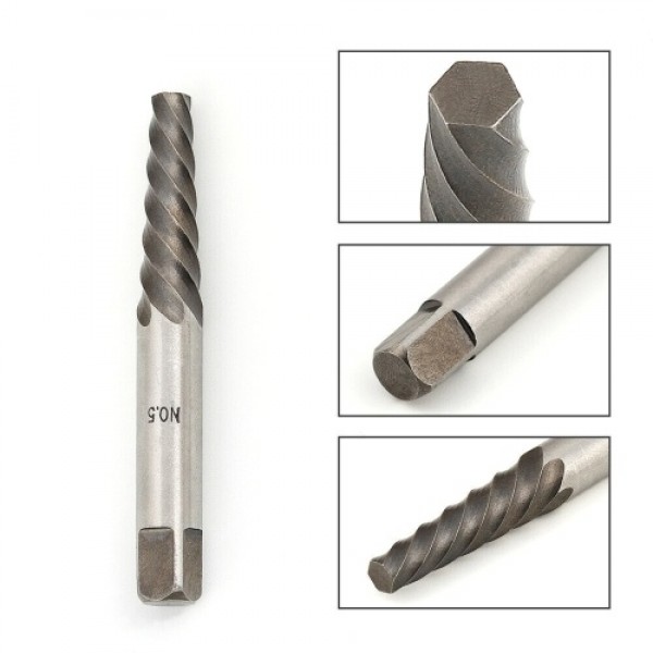 10PCS Screw Extractor &amp; Hand Drill Bit Set Portable Damaged Screw Broken Bolt Remover Tool Kit with Storage Box