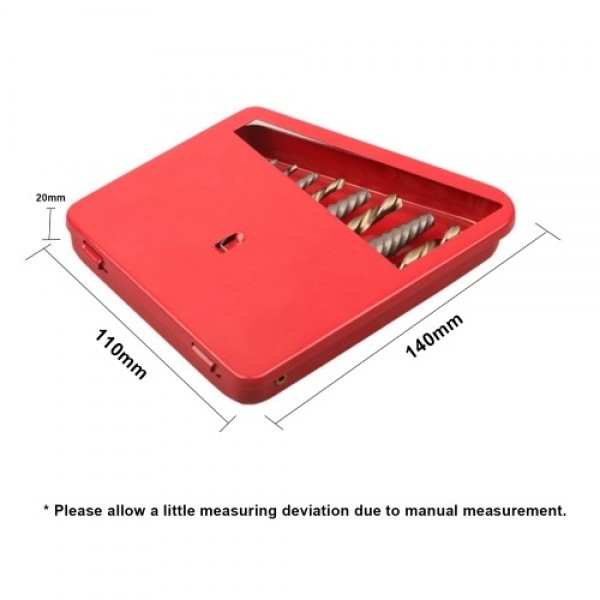 10PCS Screw Extractor &amp; Hand Drill Bit Set Portable Damaged Screw Broken Bolt Remover Tool Kit with Storage Box