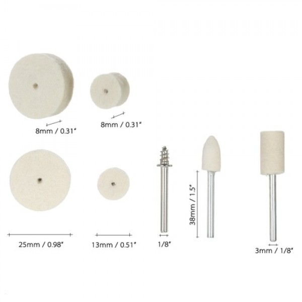129pcs Abrasive Polishing Wheel Polishing Tools Wool Felt Metal Surface Buffing Accessories Rotary Tool