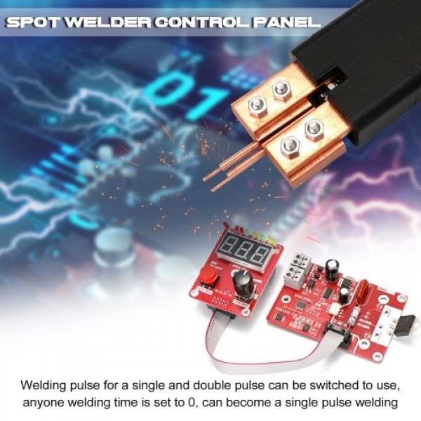 NY-D02 Double Pulse Encoder Time Current Spot Welding Controller Control Board with Adjustable Digital Display