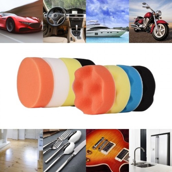 14Pcs Polishing Pads Kit 3 Inches Drill Polishing Wheel Foam Ball Wheels Hub Care for Automotive Car Buffing Waxing