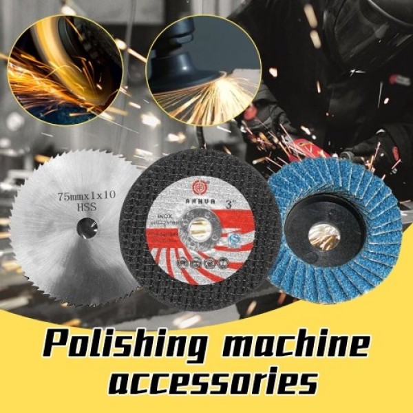 75mm Diameter 10mm Bore Grinding Disc Multifunction Electric Angle Grinder Attachment 3 Optional