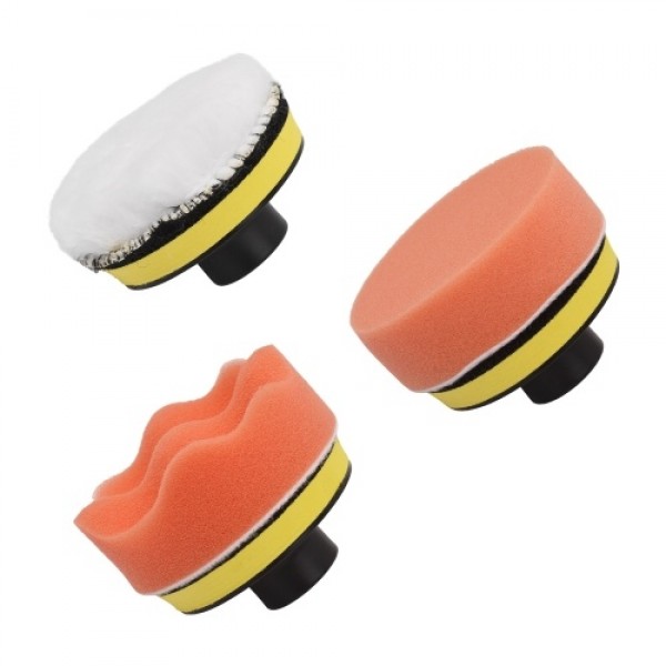 14Pcs Polishing Pads Kit 3 Inches Drill Polishing Wheel Foam Ball Wheels Hub Care for Automotive Car Buffing Waxing