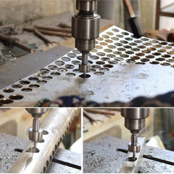 High Speed Steel Hole Saw Heavy-duty Hole Cutter Compatible with 10mm or larger Collet for Stainless Steel Metal Sheet Wood Plas