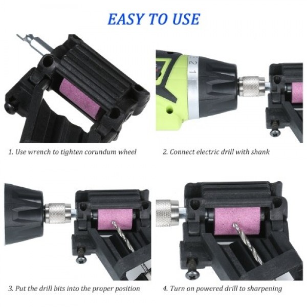 2-12.5mm Drill Bit Sharpener Portable Drill Bit Grinder Corundum Wheel Grinding Tool For Drill Polishing Hand Drill Sharpening T