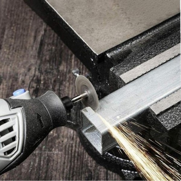 10pcs Diamond Cutting Wheels 22mm Diameter Cut Off Discs with 2pcs 3mm Mandrels Replacement for Dremel Rotary Tools