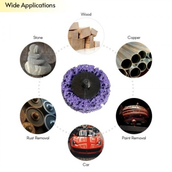 6PCS 2 Inch  Strip Discs Stripping Wheel with 1 Shank for Angle Grinders to Remove Paint Varnish Oxidation Rust Welds for Wood M
