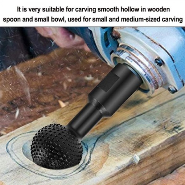 Sphere Rotary Burr Rotary Grinding Head Drilling Bits Woodworking Attachment for 100/ 115/ 125 Angle Grinder for Wood Marking Ca