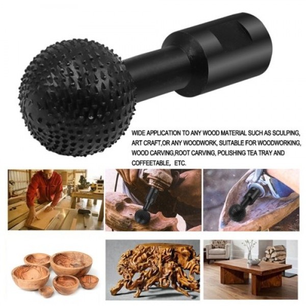 Sphere Rotary Burr Rotary Grinding Head Drilling Bits Woodworking Attachment for 100/ 115/ 125 Angle Grinder for Wood Marking Ca