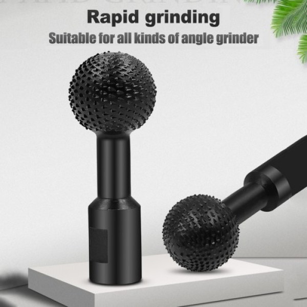 Sphere Rotary Burr Rotary Grinding Head Drilling Bits Woodworking Attachment for 100/ 115/ 125 Angle Grinder for Wood Marking Ca