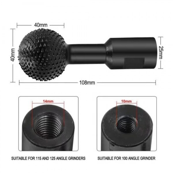 Sphere Rotary Burr Rotary Grinding Head Drilling B...