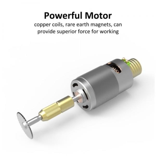 Electric Rotary Engraving Tool 24W Adjustable Speed Polisher with 10pcs Rotary Accessory Kit Grinding Cleaning Tool Kit