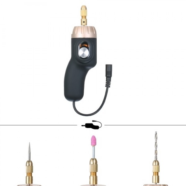Electric Rotary Engraving Tool 24W Adjustable Speed Polisher with 10pcs Rotary Accessory Kit Grinding Cleaning Tool Kit