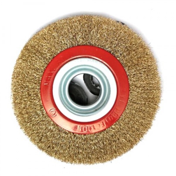 6 Inch Wire Wheel Brush Stainless Steel for Bench Grinder Polishing Deburring Rust &amp; Paint Removal