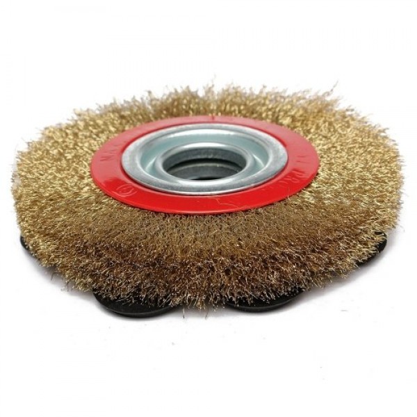 6 Inch Wire Wheel Brush Stainless Steel for Bench Grinder Polishing Deburring Rust &amp; Paint Removal