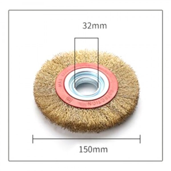 6 Inch Wire Wheel Brush Stainless Steel for Bench Grinder Polishing Deburring Rust &amp; Paint Removal