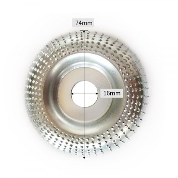 2PCS  Wood Grinding Wheel Rotary Disc Sanding Wood Carving Abrasive Disc - Diameter 74mm Inner Diameter 16mm