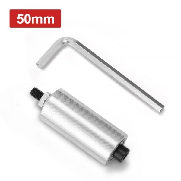 30/50mm(Optional) DIY Double Bearing Sander Aluminum Alloy Conveyor Wheel Driven Wheel Without Ribs with 8mm Shaft Rod+Wrench fo