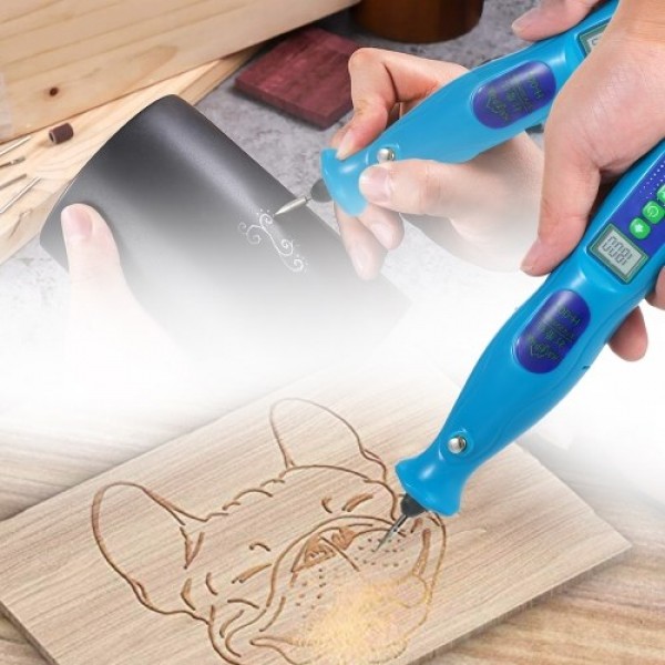 Intelligent Digital Display Electric Grinder Speed Adjustable Digital Display Screen LED Lighting Electric Grinder H-003 Turquoi