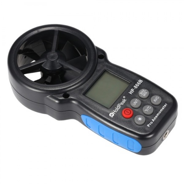 HoldPeak HP-866B Mini LCD Digital Anemometer Wind Speed Air Velocity Temperature Measuring with Backlight