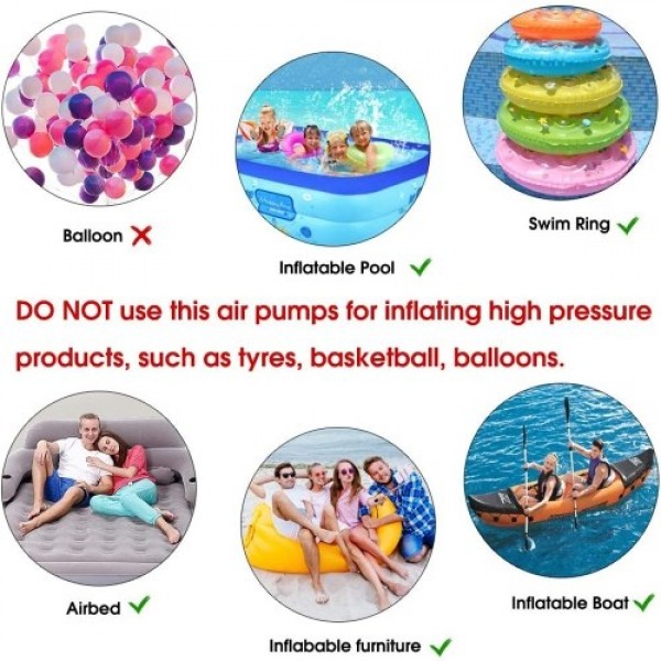DC 12V Portable Electric Air Pump Air Mattress Boat Car Auto Air Inflatable Pump For Car Camping Inflator 50W