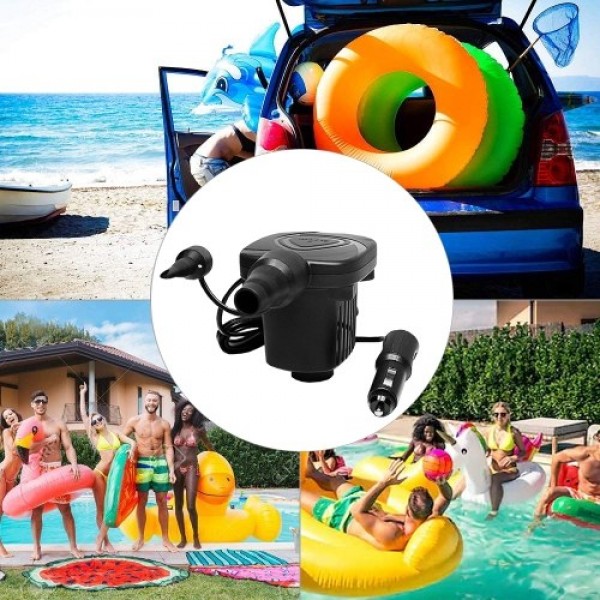 DC 12V Portable Electric Air Pump Air Mattress Boat Car Auto Air Inflatable Pump For Car Camping Inflator 50W