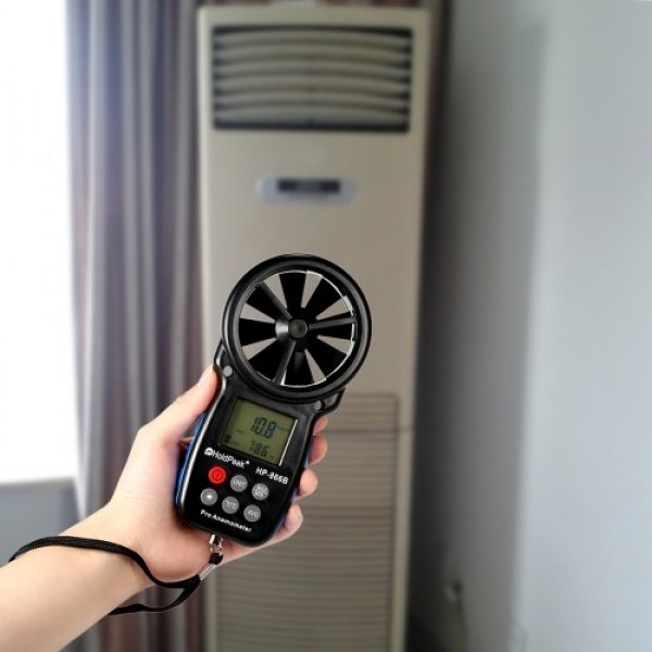 HoldPeak HP-866B Mini LCD Digital Anemometer Wind Speed Air Velocity Temperature Measuring with Backlight