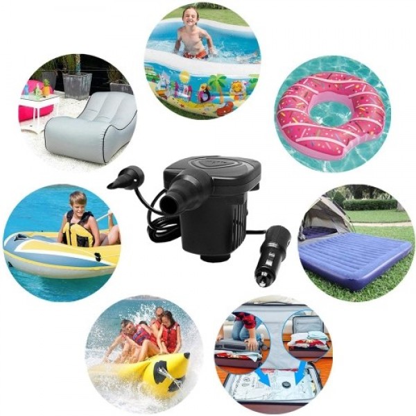 DC 12V Portable Electric Air Pump Air Mattress Boat Car Auto Air Inflatable Pump For Car Camping Inflator 50W