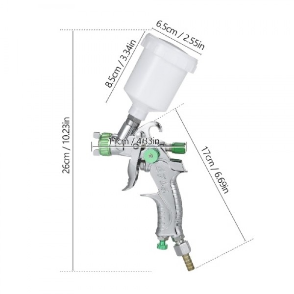 Gravity Feed Air Spray Gun Mini Sprayer Paint Gun ...