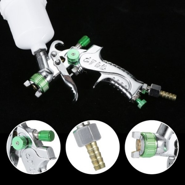 Gravity Feed Air Spray Gun Mini Sprayer Paint Gun with 100ML Cup 1.0mm Nozzle for Painting Car Furniture Wall