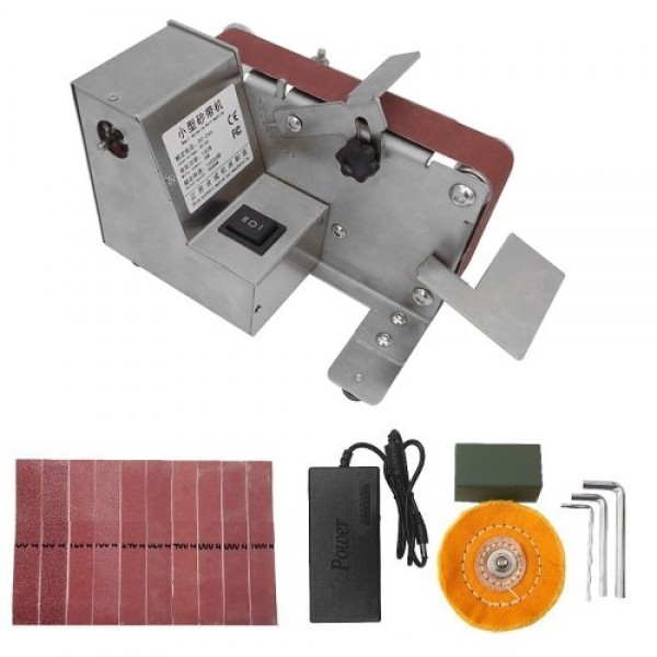 180W Small Sanding Machine Belt Sander 7 Gear Spee...