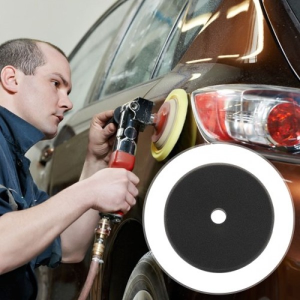 1pc Polishing Pad 6 Inches Car Buffing Sponge for Automobiles Yachts Moderate Scratch Oxidation Defect Removal Black Fine Polish