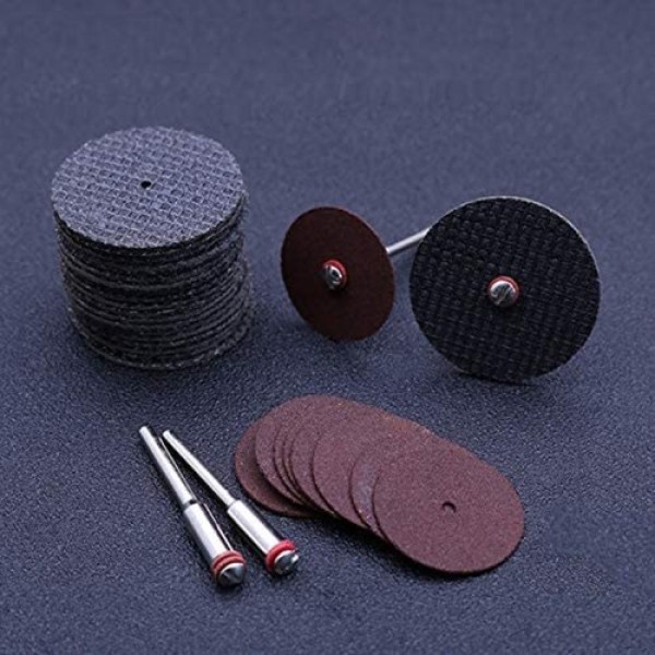 74pcs Cutting Wheel Set for Rotary Tool Including 545 Diamond Cutting Wheels HSS Circular Saw Blades Resin Cutting Disc Mandrels