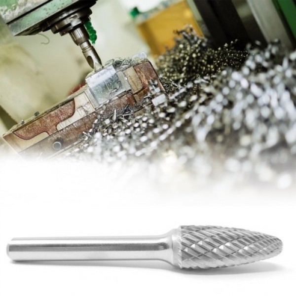 1Pc Double Cut Tungsten Carbide Burr Bur Cutting Tool Die Grinder Bit 1/4 Inch Shank