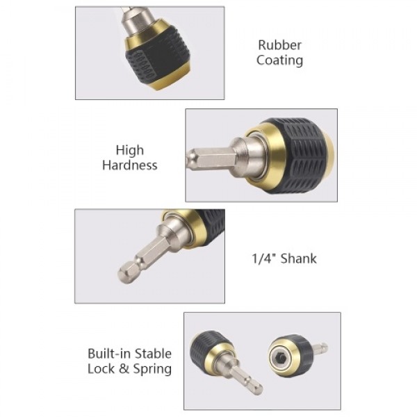 Quick Change Bit Holder 1/4 Inch Hex Shank Drill B...