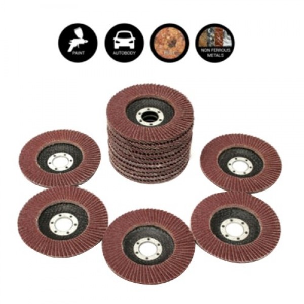 20Pcs Assorted Sanding Grinding Wheel Aluminum Oxide Abrasives Flap Discs Compatible with 4.5'' Angle Grinder