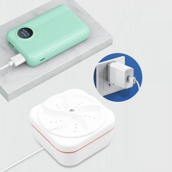 USB Powered 18W Mini Portable Turbos Washing Machine 30 Minutes Timed Washing Machine for Home Travel Hotel College Room Apartme