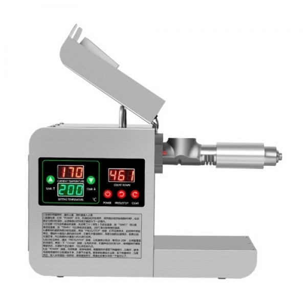 600W 220 V Large Color Digital Dispaly Home Household Kitchen Intelligent Stainless Steel Electric Oil Press Machine Family Oil 