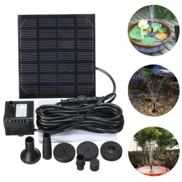 7V 1.5W Solar Water Pump Fountain Garden Floating ...