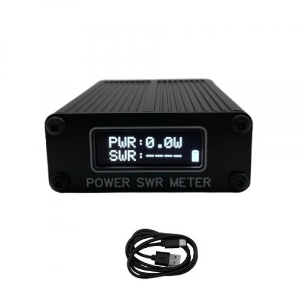 1.6MHz-30MHz 0.1W-11W QRP SWR Shortwave Standing Waves Meter Portable SWR Shortwave Power Meter USB Firmware Upgrade with Displa