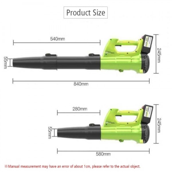 Cordless Leaf Blower with 21V Battery Charger Variable Speed Lightweight for Lawn Care Snow Blowing and Cleaning Debris and Dust