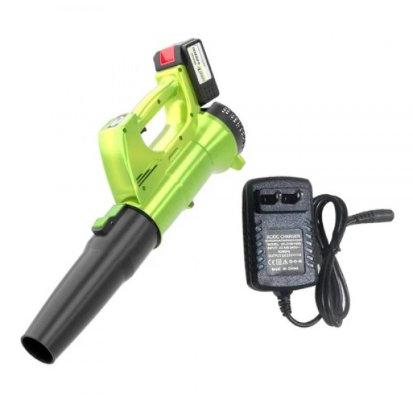 Cordless Leaf Blower with 21V Battery Charger Variable Speed Lightweight for Lawn Care Snow Blowing and Cleaning Debris and Dust